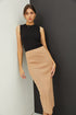 KNIT HIGH RISE MIDI SKIRT
